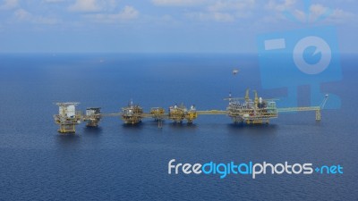 The Offshore Oil Rig Stock Photo
