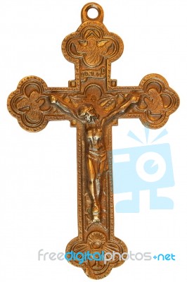 The Old Metal Cross Stock Photo