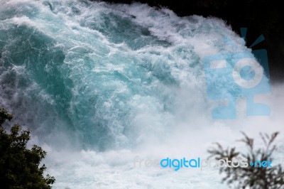 The Raging Torrent Of Hiuka Falls Stock Photo