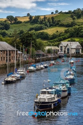 The River Dart At Totnes Stock Photo