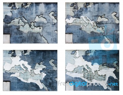 The Roma Empire Maps Stock Photo