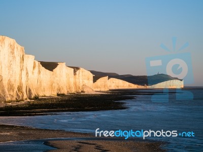 The Seven Sisters And River Cuckmere Estuary In Sussex Stock Photo