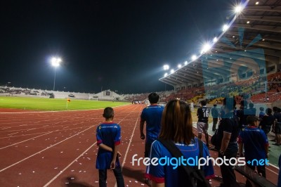 The Soccer Fans In The 700th Anniversary Stadium Stock Photo