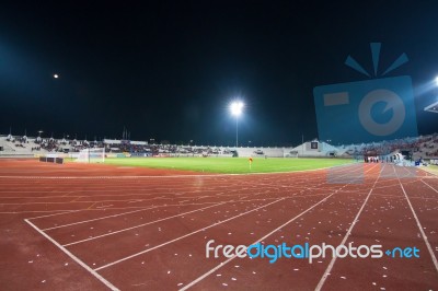 The Soccer Fans In The 700th Anniversary Stadium Stock Photo