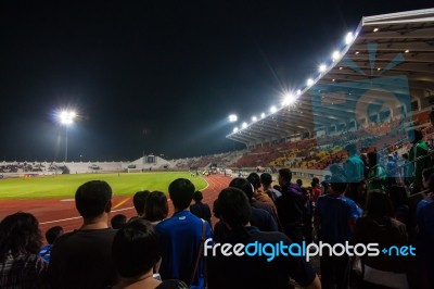 The Soccer Fans In The 700th Anniversary Stadium Stock Photo