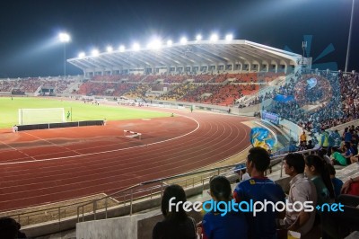 The Soccer Fans In The 700th Anniversary Stadium Stock Photo
