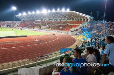 The Soccer Fans In The 700th Anniversary Stadium Stock Photo