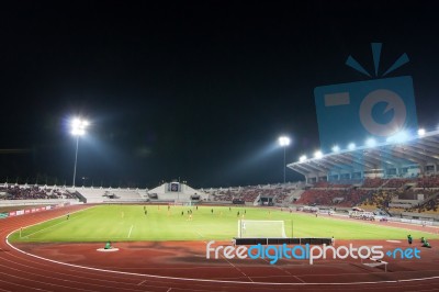 The Soccer Fans In The 700th Anniversary Stadium Stock Photo