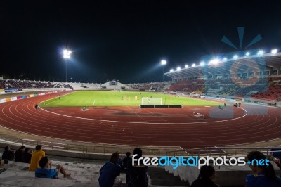 The Soccer Fans In The 700th Anniversary Stadium Stock Photo