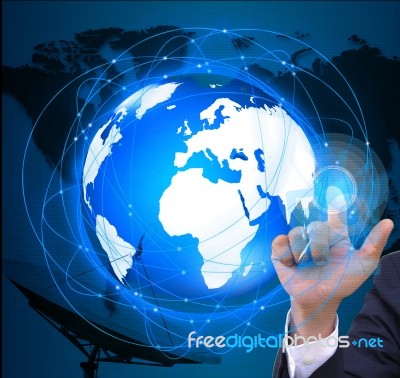 The Social Network.internet And Telecommunication Concept Stock Image