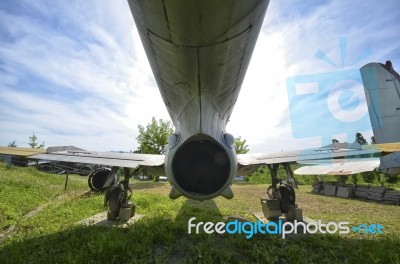 The Turbine Of A Fighter Jet Stock Photo