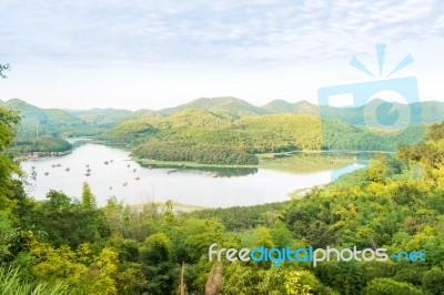 The Viewpoint Of Green Mountain In Huai Krathing Lake,thailand Stock Photo The Viewpoint Of Green Mountain In Huai Krathing Lake,thailand Stock Photo