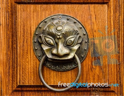 The Vintage Knocker Of Dragon Stock Photo The Vintage Knocker Of Dragon Stock Photo