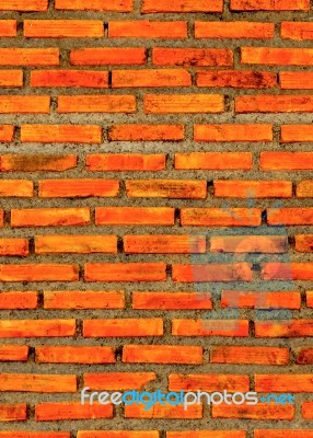 The Wall From Brick And Brick Background, Red Brick And Pattern Of Brick Wall Background Stock Photo