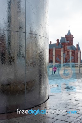 The Water Tower In Cardiff Stock Photo