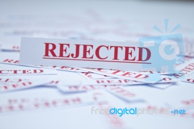 The Word Rejected Stock Photo
