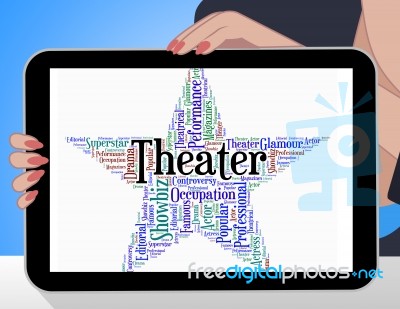 Theater Star Shows Cinema Words And Performances Stock Image