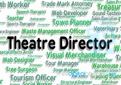 Theatre Director Means Overseer Jobs And Occupations Stock Image