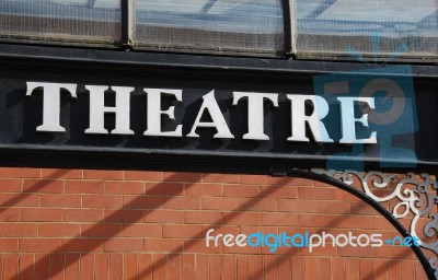 Theatre Sign Stock Photo