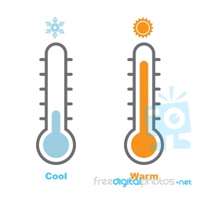 Thermometer, Cool And Warm- Illustration Stock Image