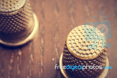 Thimble Close Up Stock Photo