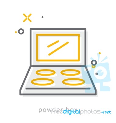 Thin Line Icons, Powder Box Stock Image