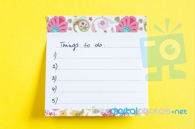Things To Do List Stock Photo