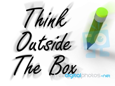 Think Outside The Box Displays Creativity And Imagination Stock Image