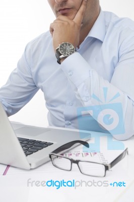 Thinking At Work Stock Photo
