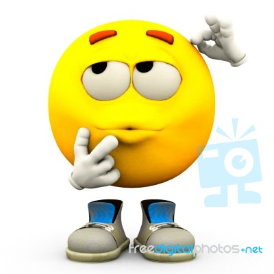 Thinking Emoticon Stock Image