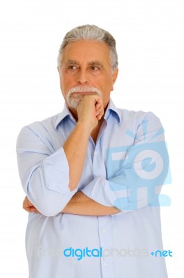 Thinking Man Stock Photo