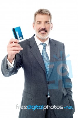 This Is My New Cash Card! Stock Photo
