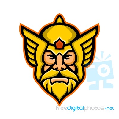 Thor Norse God Mascot Stock Image