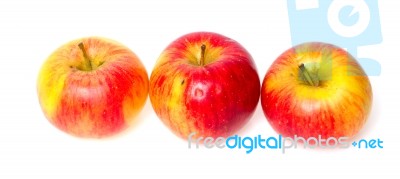 Three Apples Stock Photo