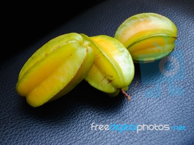 Three Carambola Stock Photo