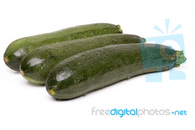 Three Courgettes Vegetables Stock Photo