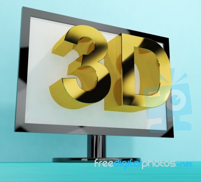 Three Dimensional Television Stock Image