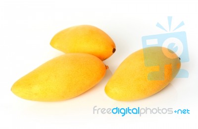 Three Mangoes Stock Photo