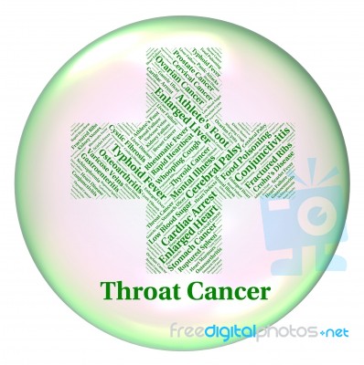 Throat Cancer Represents Malignant Growth And Cancers Stock Image