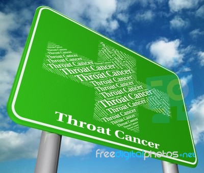Throat Cancer Represents Poor Health And Contagion Stock Image