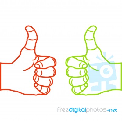 Thumbs Up Sketch Stock Image