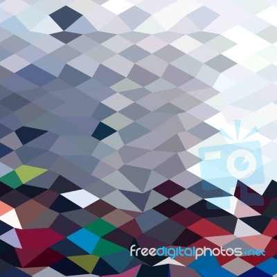 Tidal Wave Abstract Low Polygon Background Stock Image