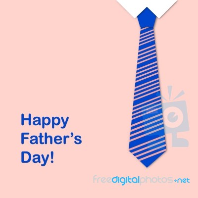 Tie With Happy Fathers Day Stock Image