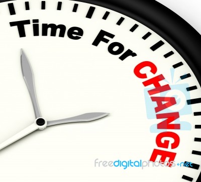 Time For Change Meaning Different Strategy Or Vary Stock Image