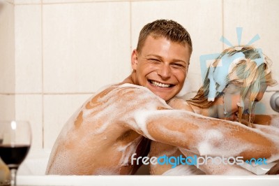 Time For Erotic Bath Stock Photo