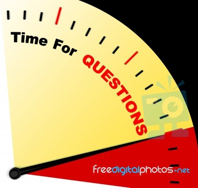 Time For Questions Message Meaning Answers Needed Stock Image