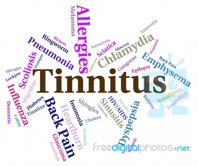 Tinnitus Problem Shows Poor Health And Ailment Stock Image