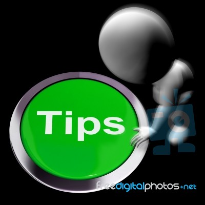 Tips Pressed Means Suggestions Pointers And Guidance Stock Image