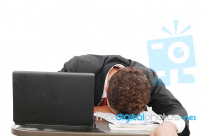 Tired Businessman Stock Photo