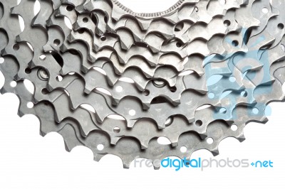 Titanium Bicycle Cassette Stock Photo